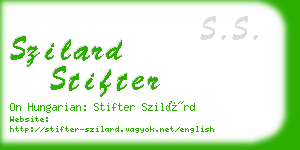 szilard stifter business card